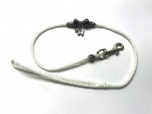 WEISS Vorführleine,Ausstellungsleine 4mm mit Karabinerhaken 65 cm