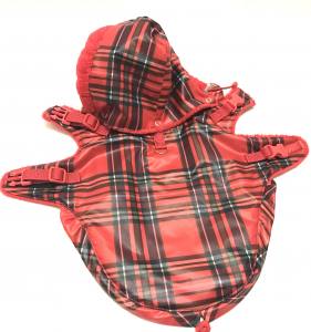 Winterjacke für Hunde ELENA in rot/kariert