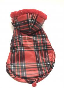 Winterjacke für Hunde ELENA in rot/kariert