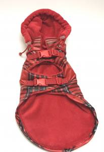 Winterjacke für Hunde ELENA in rot/kariert