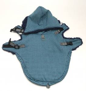 Winterjacke für Hunde EMIL in grün/blau kariert