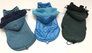Winterjacke für Hunde EMIL in grün/blau kariert