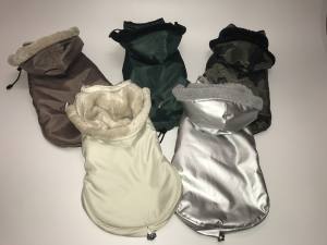 Winterjacke für Hunde EMIL in grün/blau kariert