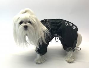 *GREY ANTHRAZIT PAWS *Wintermantel Schal/Geschirr kurze Beine für Hunde