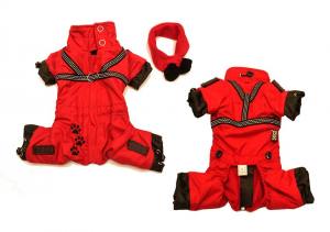 *RED PAWS *Hunde Wintermantel mit SchalGIRL ONLY Geschirr kurze Beine