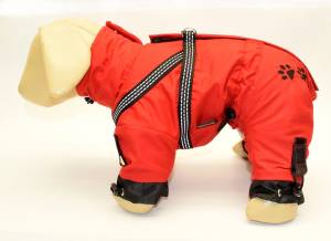 *RED PAWS *Hunde Wintermantel mit SchalGIRL ONLY Geschirr kurze Beine