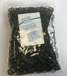 Zopfgummiringe aus Silikon 100 Stück BLACK