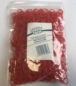 Zopfgummiringe aus Silikon 100 Stück RED