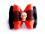 Hunde Schleife `ORANGE SKULL Rockabilly Collektion