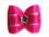 Hunde Schleife Exclusive BIG DARK PINK STRASS
