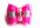 Hunde Schleife Exclusive PINK BIG SILVER PEARL