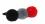 Hunde Spange KUGEL GREY-BLACK-RED