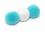 Hunde Spange KUGEL WHITE -BLUE