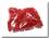 Hunde Plastik-Spangen Set  * 100 * RED