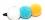 Hunde Spange KUGEL YELLOW-BLUE-WHITE
