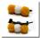 Hunde Spange KUGEL YELLOW-WHITE