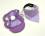 Hunde Mütze Cappy + Halstuch  SET PURPLE DOTS für Hunde