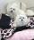3 in 1 Handtuch, Schlafsack, Decke PAW BLACK-PINK