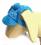 Hunde Mütze,Cappy + Halstuch  SET SKY BLUE DOTS für Hunde