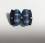 Hunde Schleife Exclusive BIG BLUE STRASS