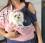 Hunde Tragetuch BUNTE BLUMEN /ROSA