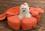 Hundebett RIESEN BLUME ORANGE Handmade
