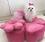Hundebett RIESEN BLUME PINK/ PINK Handmade