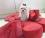 Hundebett RIESEN BLUME RED Handmade