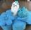 Hundebett RIESEN BLUME SKYBLUE Handmade