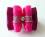 Hunde Schleife Exclusive BIG PINK SILVER STRASS