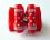 Hunde Schleife Exclusive BIG RED DOTS STRASS
