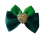 Hunde Schleife ,Spange GOLD HEART GREEN