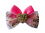 Hunde Schleife ,Spange GOLD HEART ROSA-Weiss