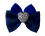 Hunde .Schleife ,Spange SILVER HEART BLUE-BLACK