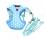 Softgeschirr SET mit Leine DOTS BLUE auch Welpen