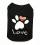 Hunde T-Shirt LOVE PAW BLACK