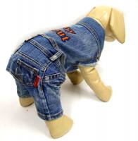 Hunde-Anzug aus Jeans.Sehr leich...
