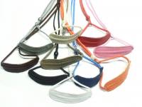 Ausstellungsleine 2 mm mit LEDERHALSUNG