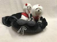 Hundebett BLACK FLOWER Limited Edition Handmade Gr.2