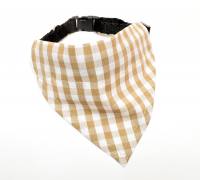 Halstuch/Halsband 2 in 1 für Hunde  KARO BEIGE