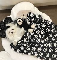 Hundebett SHEEP BLACK-WHITE  inkl.Decke,Kissen