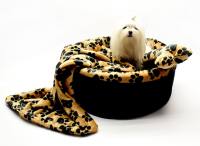 Hundebett,Kuschelnest DREAMLAND COGNAC PAW