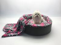 Hundebett,Kuschelnest DREAMLAND GREY-PINK