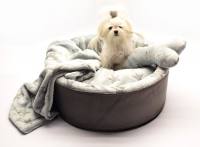 Hundebett,Kuschelnest DREAMLAND GREY STAR