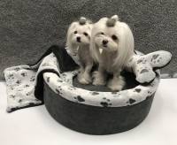 Hundebett,Kuschelnest DREAMLAND GREY Gr.1
