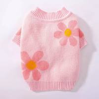 Hundepullover mit Knöpfen für Hunde ROSA BLUME