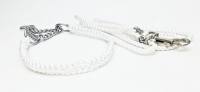 KETTE WEISS Vorführleine,Ausstellungsleine mit Halsband und Leine 4 mm