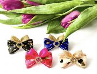 Hunde Schleife FLOWER LOVE Farben Wahl Handmade