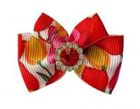 Hund Schleife FLOWERS TULPE RED