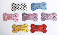Hunde Spange KLIPP KNOCHEN DOTS Haarspange Metall Clip